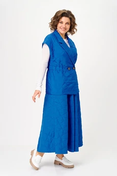 Костюм с юбкой 1325 индиго Anastasia