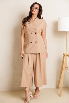 Костюм брючный 1330 бежевый Anastasia