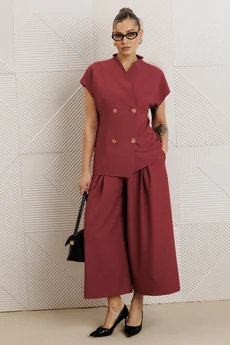 Костюм с юбкой 1330 клюква Anastasia