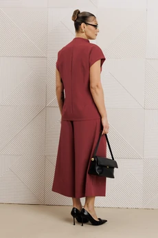 Костюм с юбкой 1330 клюква Anastasia