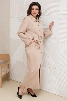 Костюм с юбкой 1336 латте Anastasia