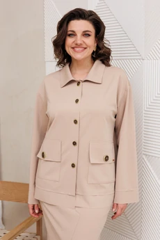 Костюм с юбкой 1336 латте Anastasia