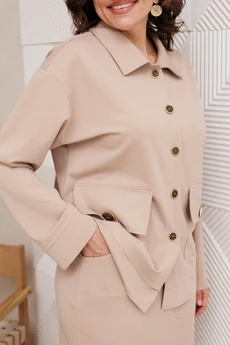 Костюм с юбкой 1336 латте Anastasia