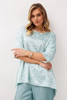 Костюм брючный 1341 бирюзовый Anastasia