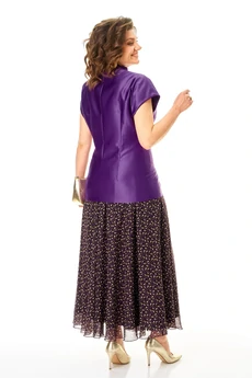 Костюм с юбкой 1347-2 фиолетовый Anastasia