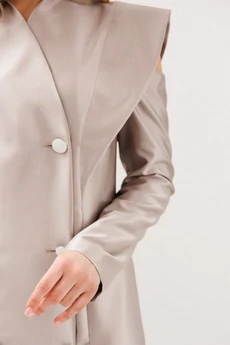 Платье 1348-1 жемчужный бежевый Anastasia