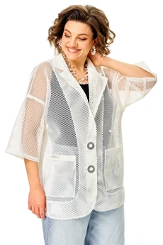 Жакет 1349 молочный Anastasia