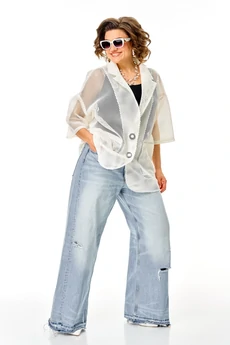 Жакет 1349 молочный Anastasia