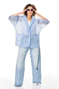 Жакет 1349-1 голубой Anastasia