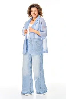 Жакет 1349-1 голубой Anastasia