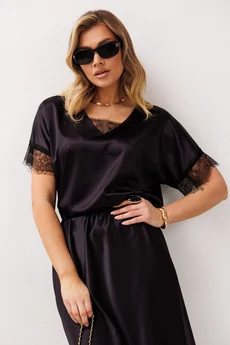 Костюм с юбкой 1352 черничный Anastasia