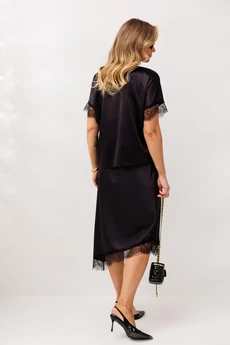 Костюм с юбкой 1352 черничный Anastasia