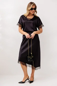 Костюм с юбкой 1352 черничный Anastasia