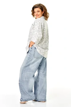 Жакет 1355 серо-белый Anastasia