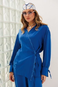 Костюм брючный 1357 васильковый Anastasia