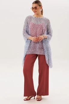 Костюм брючный 1364 клюква Anastasia
