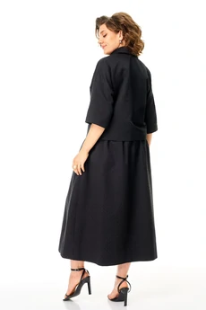 Костюм с юбкой 1367-1 черный Anastasia