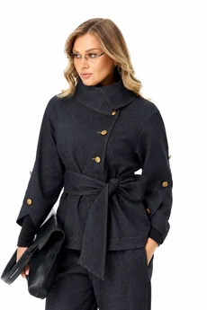 Костюм брючный 1406 деним Anastasia