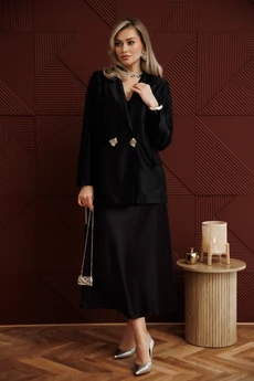 Костюм с платьем 1407 черный Anastasia