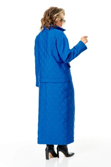 Костюм с юбкой 1411 синий Anastasia