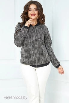 Бомбер 504 черный+белый Anastasia