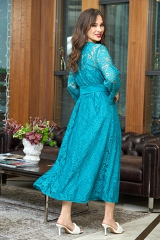 Костюм с платьем 743 изумруд Anastasia