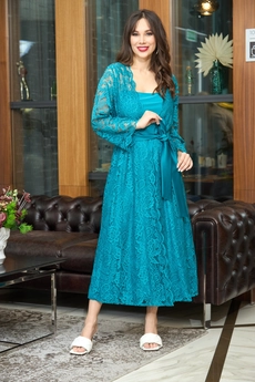 Костюм с платьем 743 изумруд Anastasia