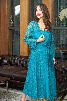 Костюм с платьем 743 изумруд Anastasia