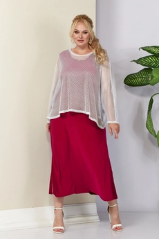 Костюм с платьем 1119 красный Anastasia
