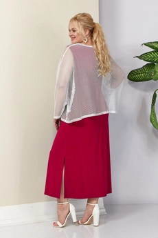 Костюм с платьем 1119 красный Anastasia