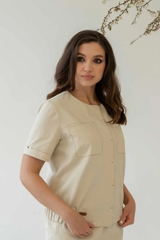 Костюм с юбкой 769 бежевый Angelinа