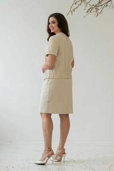 Костюм с юбкой 769 бежевый Angelinа