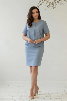Костюм с юбкой 769 голубой Angelinа
