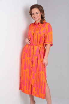 Платье 002 оранжевый Andrea Fashion