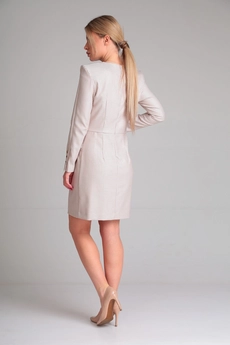 Платье 010 лавандовый + гусиная лапка Andrea Fashion
