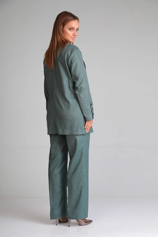 Костюм брючный 012 зеленый Andrea Fashion