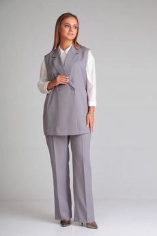 Костюм брючный 013 серый Andrea Fashion