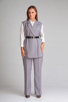 Костюм брючный 013 серый Andrea Fashion