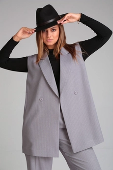 Костюм брючный 013 серый Andrea Fashion