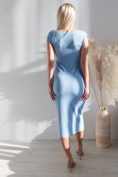 Костюм с платьем 2261 небесный Andrea Fashion