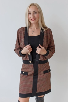 Костюм  с юбкой 2264 красный Andrea Fashion