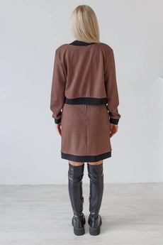 Костюм  с юбкой 2264 красный Andrea Fashion