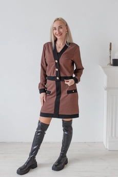 Костюм  с юбкой 2264 красный Andrea Fashion
