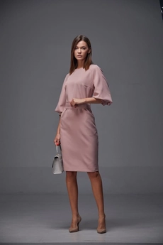 *Платье 166 розовый Andrea Fashion