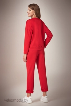 Спортивный костюм  060 красный Andrea Fashion