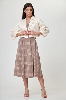 Костюм с платьем 1055 кленовый сахар Anelli