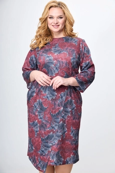 Платье 1168 бордо Anelli