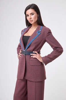 Костюм брючный 1171 гусиная лапка Anelli