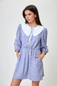 Платье 1235 голубой Anelli