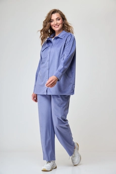 Костюм брючный 1240 голубой Anelli